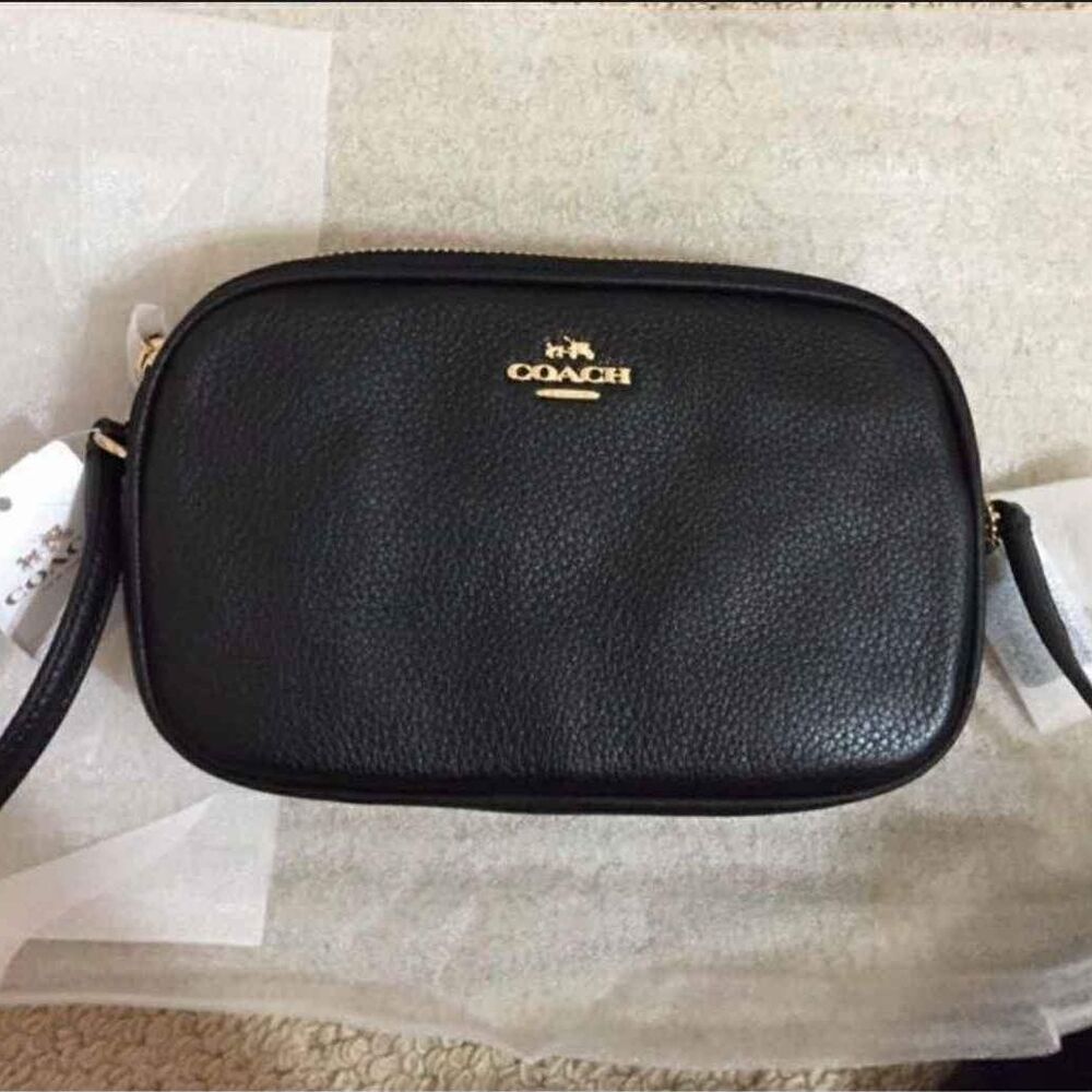 Coach Black Jamie Sadie Designer Camera Bag Purse Wristlet Handbag Clutch